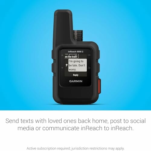 Garmin inReach Mini 2 with message on screen